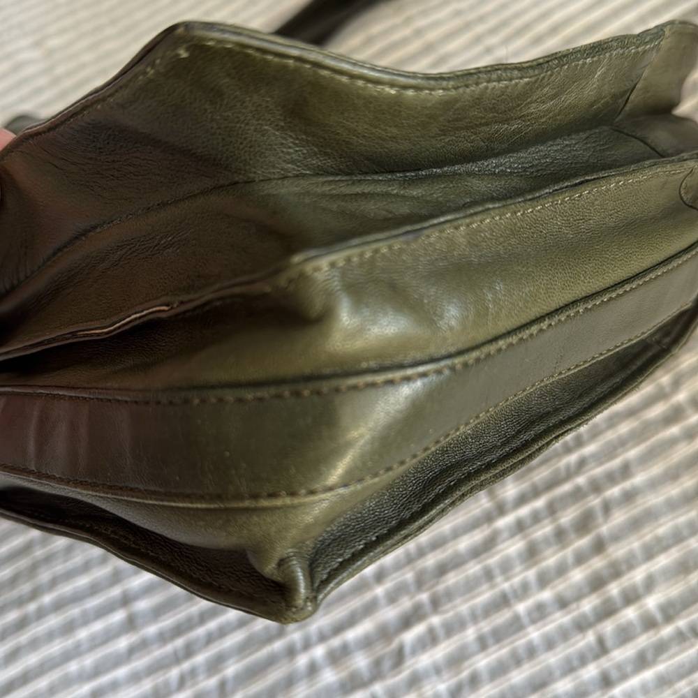 Loewe Green Flamenco Leather Drawstring Shoulder Bag Vintage - Picture 5 of 10